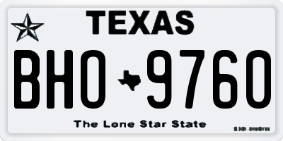 TX license plate BHO9760