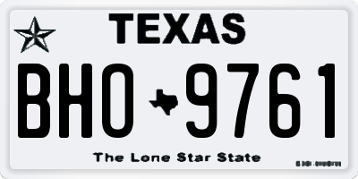 TX license plate BHO9761