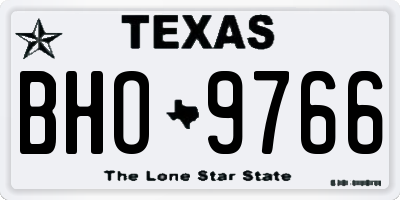 TX license plate BHO9766