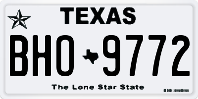 TX license plate BHO9772