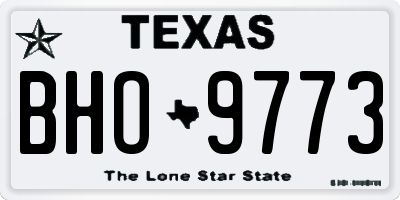 TX license plate BHO9773