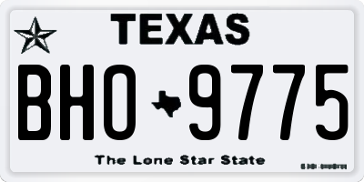 TX license plate BHO9775