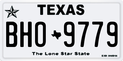 TX license plate BHO9779