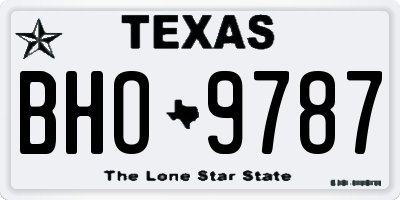 TX license plate BHO9787
