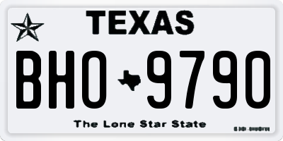 TX license plate BHO9790