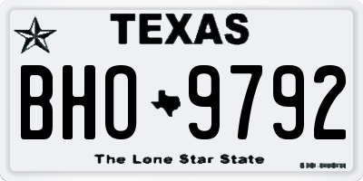 TX license plate BHO9792