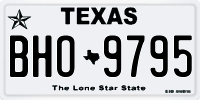 TX license plate BHO9795