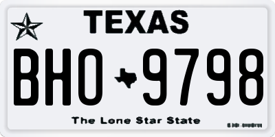 TX license plate BHO9798