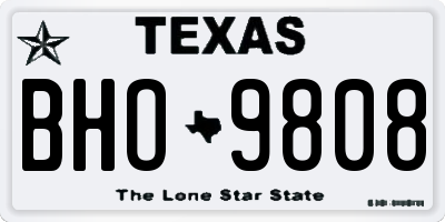 TX license plate BHO9808