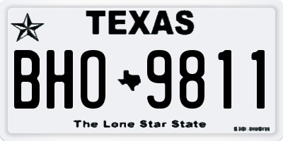 TX license plate BHO9811