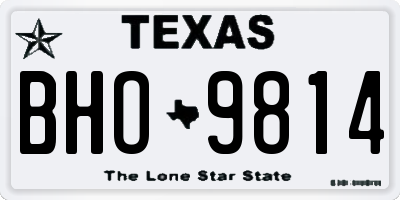TX license plate BHO9814