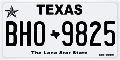 TX license plate BHO9825