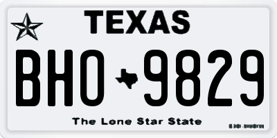 TX license plate BHO9829