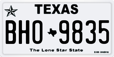 TX license plate BHO9835