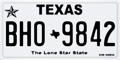 TX license plate BHO9842