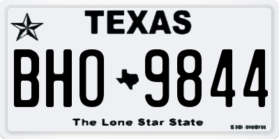 TX license plate BHO9844