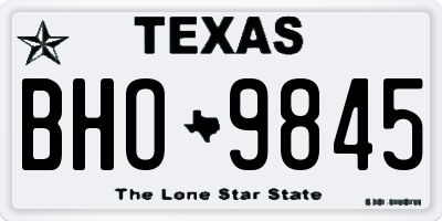 TX license plate BHO9845