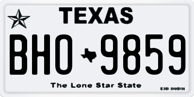 TX license plate BHO9859