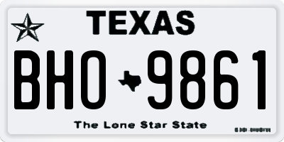 TX license plate BHO9861