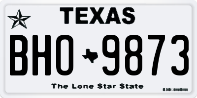 TX license plate BHO9873