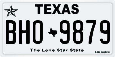 TX license plate BHO9879