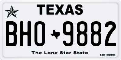 TX license plate BHO9882