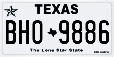 TX license plate BHO9886