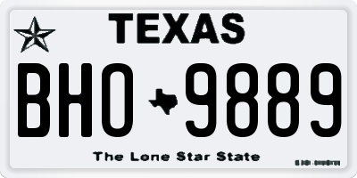 TX license plate BHO9889