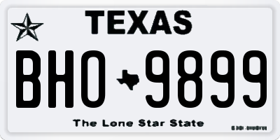 TX license plate BHO9899