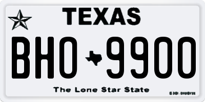 TX license plate BHO9900