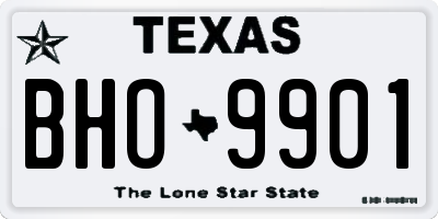 TX license plate BHO9901