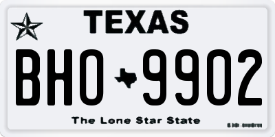 TX license plate BHO9902