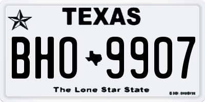 TX license plate BHO9907