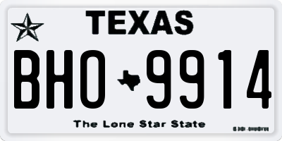 TX license plate BHO9914