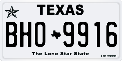 TX license plate BHO9916