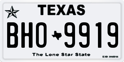 TX license plate BHO9919