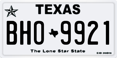 TX license plate BHO9921