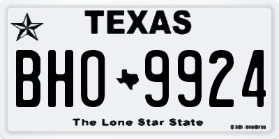 TX license plate BHO9924