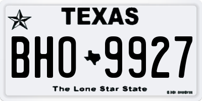 TX license plate BHO9927