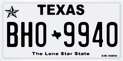 TX license plate BHO9940