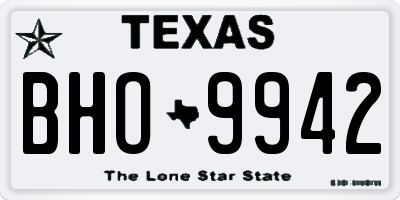 TX license plate BHO9942