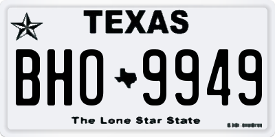TX license plate BHO9949