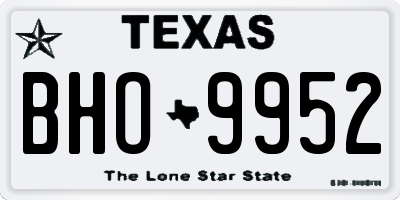 TX license plate BHO9952