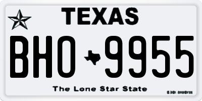 TX license plate BHO9955