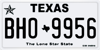 TX license plate BHO9956
