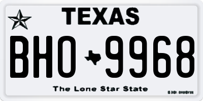 TX license plate BHO9968