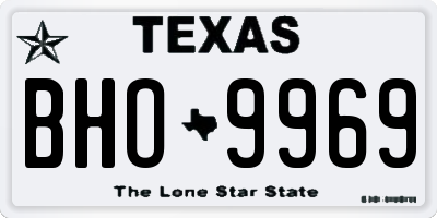 TX license plate BHO9969