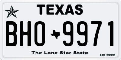 TX license plate BHO9971