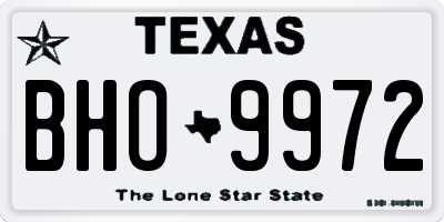 TX license plate BHO9972