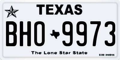 TX license plate BHO9973